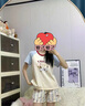 都市麗人帶胸墊睡衣女夏季純棉短袖2025年新款可愛臘腸狗外穿家居服套裝 曬單實(shí)拍圖