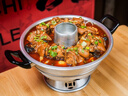 百暢（BAICHANG）萬(wàn)州小火鍋爐鋁鍋商用老北京老式涮羊肉鍋家用酒精爐專(zhuān)用鍋具 （整套）特厚斜口火鍋爐 24cm 曬單實(shí)拍圖