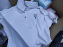 夏季新款費(fèi)德勒網(wǎng)球服套裝男士速干短袖POLO衫透氣訓(xùn)練比賽網(wǎng)球褲 A31白色+01黑色F套裝 口袋無(wú)拉鏈 L 曬單實(shí)拍圖