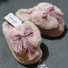 DFBK甜美蝴蝶結棉拖鞋女冬季2025新款踩屎感室內家居保暖加絨毛毛棉拖 粉色【毛絨絨蝴蝶結】 36 37 曬單實(shí)拍圖