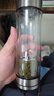 希諾（HEENOOR）玻璃杯雙層茶水分離杯便攜泡茶杯商務(wù)水杯品茶杯新品高檔功夫水杯 7012本色【雙層磁吸鎖水】300ml 曬單實(shí)拍圖
