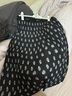 幻走（MOVEUP）夏季新款.FUN系列趣味印花壓褶黑色半身裙 夜黑 S 曬單實(shí)拍圖