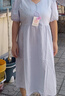 革曼孕婦裝哺乳連衣裙夏季時(shí)尚外出哺乳長裙純棉寬松孕婦裙子夏季大碼 淺藍(lán)(開扣可哺乳) XL 曬單實(shí)拍圖