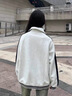 詩丹蕊美式復(fù)古立領(lǐng)開衫撞色拼接插肩衛(wèi)衣外套女秋冬學(xué)院風(fēng)學(xué)生夾克上衣 淺灰色【秋冬】 均碼 【可備注碼數(shù)】 曬單實拍圖