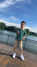 葉余男童短褲夏季外穿2024新款小童寶寶休閑褲兒童褲子寬松五分褲 卡其色 小魚印花 120 曬單實(shí)拍圖