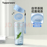 特百惠（Tupperware） 茶韻男女學(xué)生辦公運動(dòng)大容量帶濾隔茶杯夏季塑料水杯子畢業(yè)禮物 冰水藍500ml1個(gè) 曬單實(shí)拍圖