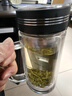 蘇泊爾（SUPOR）雙層玻璃杯大容量泡茶杯帶把手辦公水杯茶水分離杯 教師節禮物 曬單實(shí)拍圖