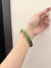 一生一石 O-STONE聽(tīng)雨觀荷漸變和田玉桶珠手鏈?zhǔn)执信ㄓ镁x禮物家人 綠色 曬單實(shí)拍圖