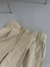 TOMMY HILFIGER25新款秋冬女裝職場通勤暗襟半松緊腰寬松闊腿休閑褲06061 卡其色0F4 S 曬單實(shí)拍圖