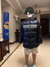 戴維貝拉（DAVE＆BELLA）冬裝新款防水兒童連帽羽絨服學(xué)院風(fēng)小男孩衣服中大童上衣女童外套 藏青色【現貨】 150cm（建議身高140-150cm） 曬單實(shí)拍圖