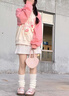 若盼粉色少女學院風圓領衛(wèi)衣大童2025新款春秋季初中生高中慵懶風上衣 粉色 薄款 L 100-120斤 曬單實拍圖