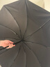 梔臻 雨傘 太陽(yáng)傘黑膠防曬防紫外線(xiàn) 大號(hào)折疊男女士晴雨兩用遮陽(yáng)傘 加大號(hào)雨傘-米色約120cm 曬單實(shí)拍圖