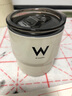 拜格雙層304不銹鋼馬克杯咖啡杯輕奢簡約風(fēng)隨手水杯兩用杯260ml亮光白 曬單實拍圖