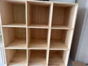 立太（LEADTEK）全實(shí)木書(shū)架置物架落地實(shí)木書(shū)柜展示柜學(xué)生收納柜矮柜柜子儲物柜 全實(shí)木【三層加深加高9格】90x40x90cm-送防撞角套 曬單實(shí)拍圖