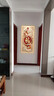 佐羅曼新中式玄關(guān)裝飾畫(huà)九魚(yú)圖正對(duì)門入戶走廊過(guò)道壁畫(huà)豎版掛畫(huà)掛墻壁 福氣到來(lái)A 80*160 鋁合金+晶瓷（不帶燈） 曬單實(shí)拍圖