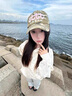 南木熊衛衣女學(xué)生連帽碎花衛衣外套女2025秋開(kāi)衫拉鏈寬松休閑學(xué)院風(fēng)薄款 米杏色L【105-115斤】 曬單實(shí)拍圖