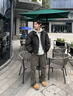 卡圖弛美式飛行員教練夾克男士春秋季潮流復(fù)古顯肩寬松工裝棒球衣服外套 黑色 XL 曬單實拍圖