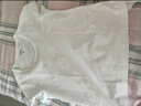 森馬（Semir）短袖t恤女涼感抗菌正肩修身2025夏顯瘦V領(lǐng)白色打底衫109325100002 曬單實(shí)拍圖