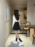UNITESWAY小白鞋女2025秋季新款厚底百搭板鞋女時(shí)尚通勤增高舒適顯瘦鞋子女 米白拼紅色 牛皮 35 曬單實(shí)拍圖