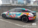 膜伙伴車膜圖案定制全車改色膜二次元個性設計痛車定制彩繪汽車車膜 初音未來定制【來圖定制 全國包施工】 曬單實拍圖
