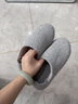 merdor日式包跟拖鞋女秋冬季室內居家用軟底靜音月子鞋木地板專(zhuān)用棉拖鞋 灰色 42-43 曬單實(shí)拍圖