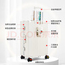 啄木鳥(niǎo)行李箱鋁框大容量拉桿箱加厚耐用可登機旅行箱商務(wù)輕音輪密碼皮箱 藕粉色(水杯架+USB+側掛鉤） 24英寸 【干濕分離】剎車(chē)減震輪 曬單實(shí)拍圖