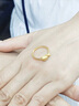 中國黃金（CHINA GOLD）黃金戒指女士百搭小眾足金貓與魚(yú)指環(huán)中秋節生日禮物送女朋友老婆 貓與魚(yú)戒指  約0.9g 圈號13 曬單實(shí)拍圖