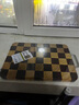 炊大皇家用切菜板砧板烏檀木橡膠木主廚榫卯棋盤格菜板38*26.5*2.5cm 曬單實拍圖