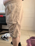 Wassup Sohot短褲男夏季冰絲涼感工裝褲男潮流休閑五分褲 卡其色 4XL 曬單實拍圖