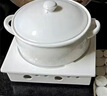 京臣干鍋陶瓷蠟燭保溫明爐雙耳湯鍋湯碗家用餐具加熱碗保溫湯煲菜盤(pán)子 湯鍋+爐底座+50只蠟燭 曬單實(shí)拍圖