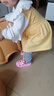 G.duck小黃鴨0-3歲女寶寶秋季甜美洋氣套裝嬰幼兒長(zhǎng)袖假兩件公主連衣裙 淺黃色 嘟熊兔褲套裝 90 cm適合10-1歲半 曬單實(shí)拍圖