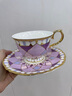 巢里骨瓷咖啡杯套裝歐式帶勺萬(wàn)花筒紫白色禮盒情侶對杯早餐下午茶杯碟 曬單實(shí)拍圖