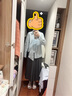范思藍恩學(xué)院風(fēng)灰色復古百褶半身裙女秋季2025新款通勤裙子3198 深灰色 XL 曬單實(shí)拍圖
