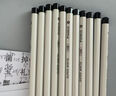馬可（MARCO）六角小白桿HB鉛筆6支學生考試書寫美術(shù)素描繪圖木質(zhì)鉛筆 曬單實拍圖