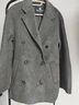 AQUASCUTUM/雅格獅丹2024冬季新女雙排扣毛呢大衣外套Q5050EL2A1 灰色 S 曬單實拍圖