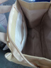 鵬境帆布手提包外出簡約小巧飯袋包立體手拎包通勤加厚上班便當(dāng)寶媽 搞怪小熊小方包【卡其色】 曬單實(shí)拍圖