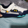 安德瑪（Under Armour）男女童板鞋秋冬款皮革保暖緩震戶外休閑鞋2441310 米白/藍(lán) 39碼  曬單實(shí)拍圖