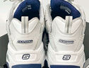 斯凱奇（Skechers）女鞋秋冬小白熊休閑鞋子厚底增高百搭運動(dòng)軟底老爹鞋99999863 白色/海軍藍色/WNV 37.5 曬單實(shí)拍圖