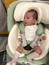 Prigel 兒童安全座椅舒安pro嬰兒車(chē)載寶寶0-12歲汽車(chē)用新生嬰幼兒可坐躺 舒安pro 奶油青提（支撐腿） 曬單實(shí)拍圖