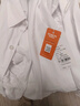 羅蒙兒童白襯衫男童女童長(cháng)袖小學(xué)生表演校園服飾 白色 120 曬單實(shí)拍圖