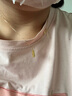 中國黃金（CHINA GOLD）黃金項鏈女足金小金磚吊墜金項鏈情人節生日禮物送女友老婆媽媽 【今/次日達】足金吊墜+s925銀鏈 曬單實(shí)拍圖