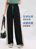 真維斯女裝休閑褲夏季抽繩褲子寬松運(yùn)動(dòng)女式撞邊潮流城市輕戶外長(zhǎng)褲KFP B款黑色8010（撞邊寬松） M 曬單實(shí)拍圖