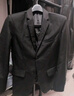 法蒙澤西服套裝男士三件套商務(wù)職業(yè)正裝小西裝男結(jié)婚新郎上班修身外套男 黑色(西服+西褲+襯衫+大禮包) 2XL【125-140斤】 曬單實(shí)拍圖