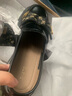 百思圖商場同款時尚學(xué)院蝴蝶結(jié)樂福鞋女單鞋WA399AA4 黑色 36 曬單實拍圖