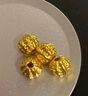 行金銀中黃金吊墜 足金999核桃珠配件 隔珠吊墜編手繩項(xiàng)鏈DIY掛墜 送禮 核桃珠吊墜(多顆)克重多退少補(bǔ) 約0.8克 曬單實(shí)拍圖
