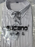 啄木鳥(niǎo)（TUCANO）襯衫男四季款商務(wù)休閑翻領(lǐng)襯衣條紋衫百搭上衣男裝 白色黑條L 曬單實(shí)拍圖