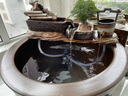流水趣陶瓷金魚(yú)缸大號庭院院子門(mén)海睡蓮缸荷花缸老式大水缸流水循環(huán)擺件 套組】水到渠成（中號缸50cm套 曬單實(shí)拍圖