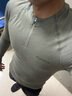 松野湃（SURPINE）凌峰系列美利奴羊毛速干吸濕排汗抗菌戶外登山徒步男保暖功能內衣 拉鏈款（灰綠色） L 曬單實拍圖