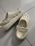 名創(chuàng)優(yōu)品（MINISO）洞洞鞋男女夏季外穿涼鞋防滑厚底踩屎感包頭涼拖鞋 卡其+海洋星星 曬單實拍圖