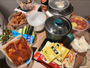法禧龍一次性飯盒圓形1000型*20套帶蓋塑料餐盒保鮮盒可微波耐高溫 曬單實拍圖